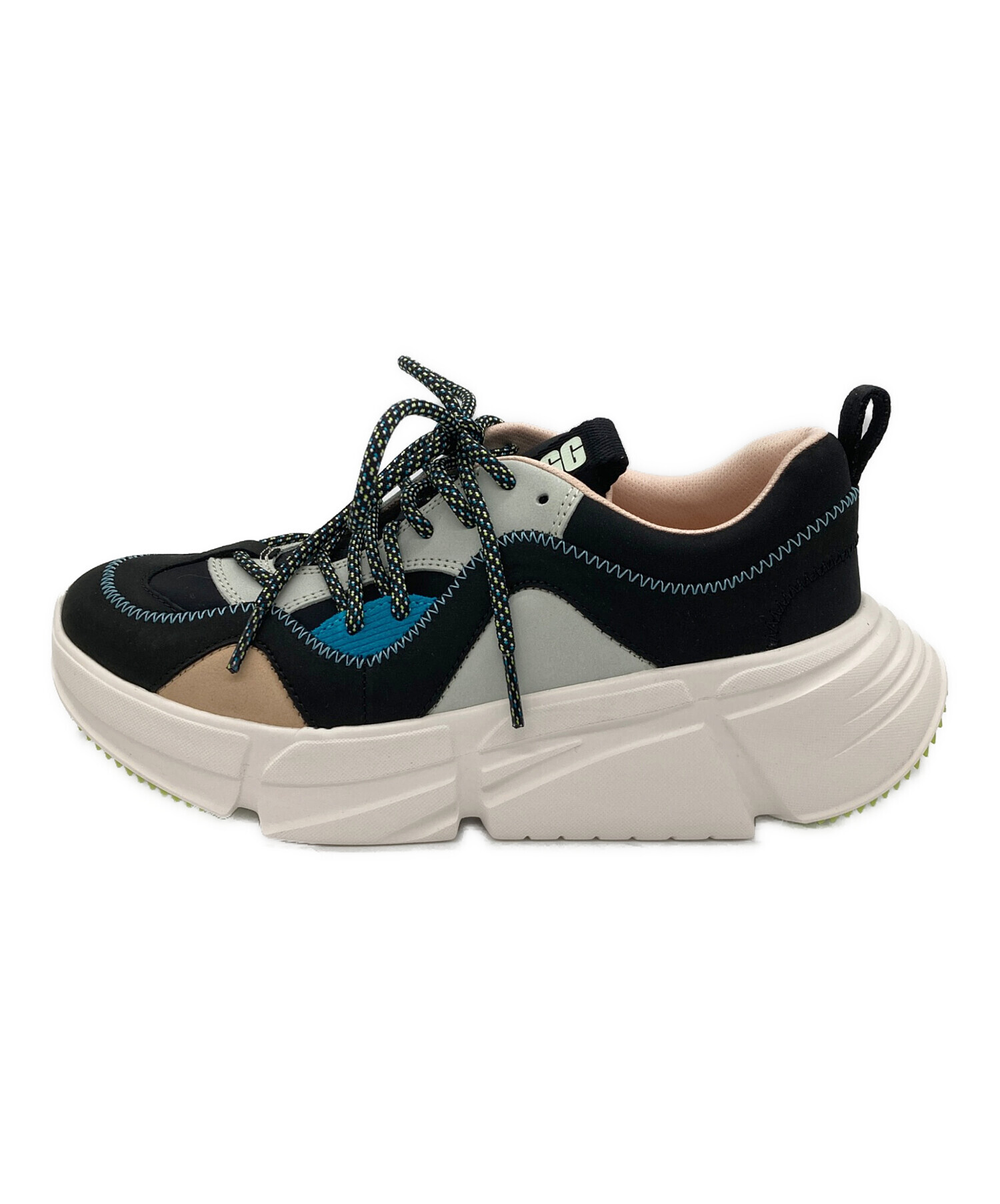 中古・古着通販】UGG (アグ) ローカットスニーカー ブラック×ベージュ 