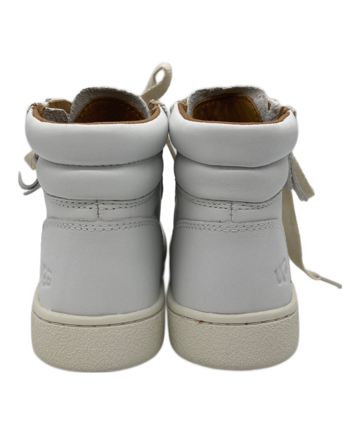 UGG ホワイト スニーカー ハイカット UGG】Olive Leather Trainer ハイカット スニーカー ホワイト