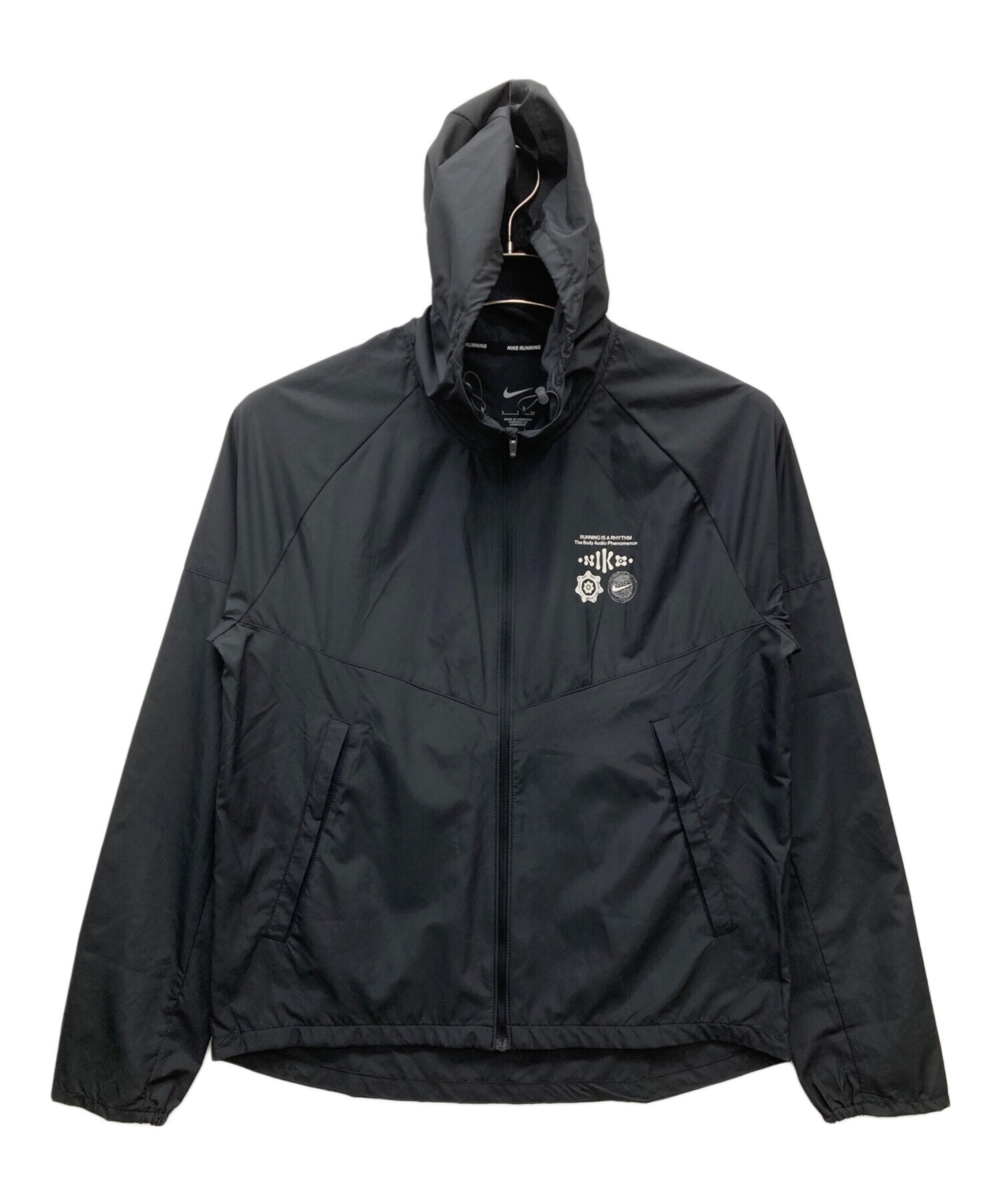 中古・古着通販】NIKE (ナイキ) ナイロンジャケット ブラック サイズ:S 