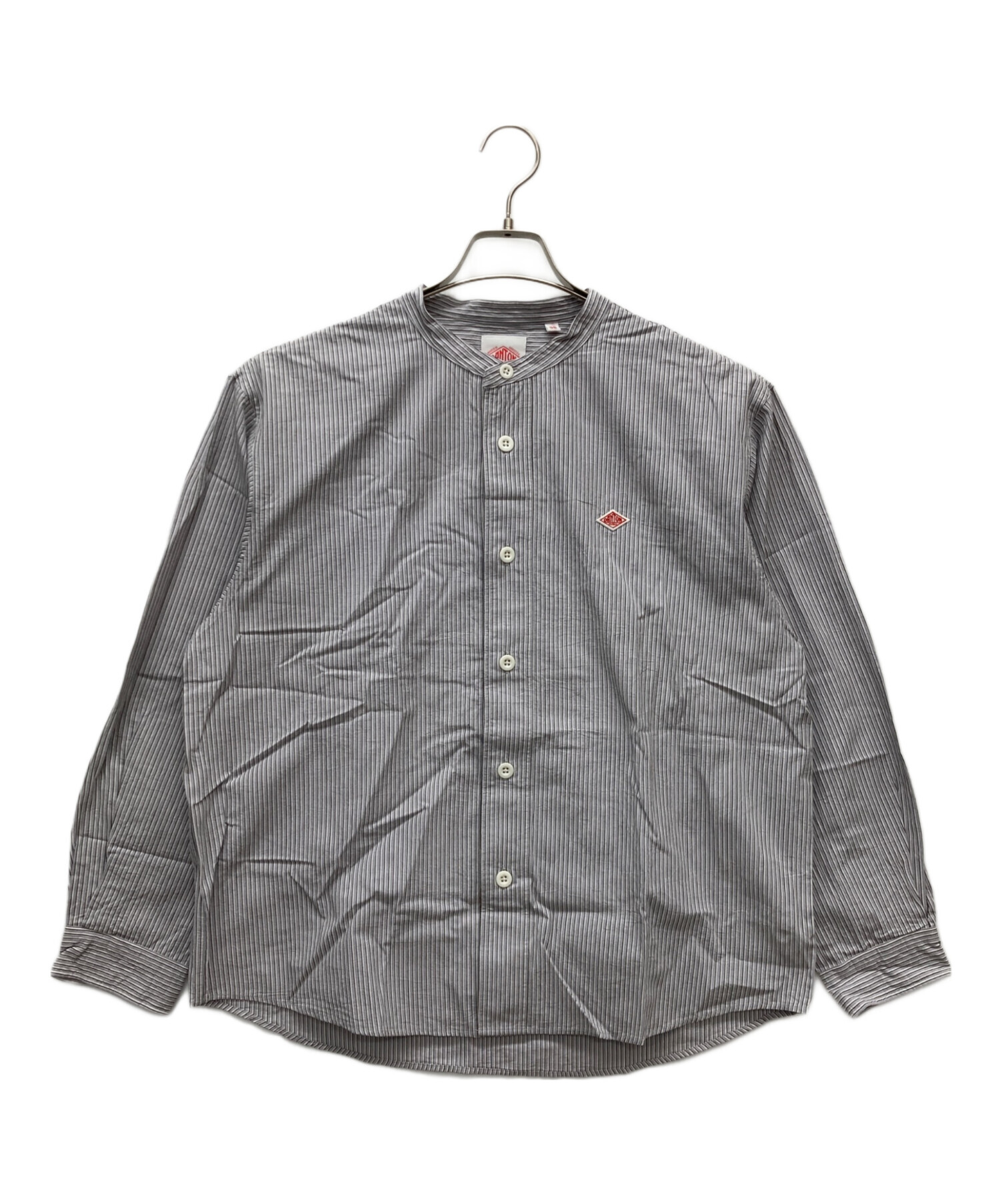 中古・古着通販】DANTON (ダントン) 長袖バンドカラーシャツ グレー