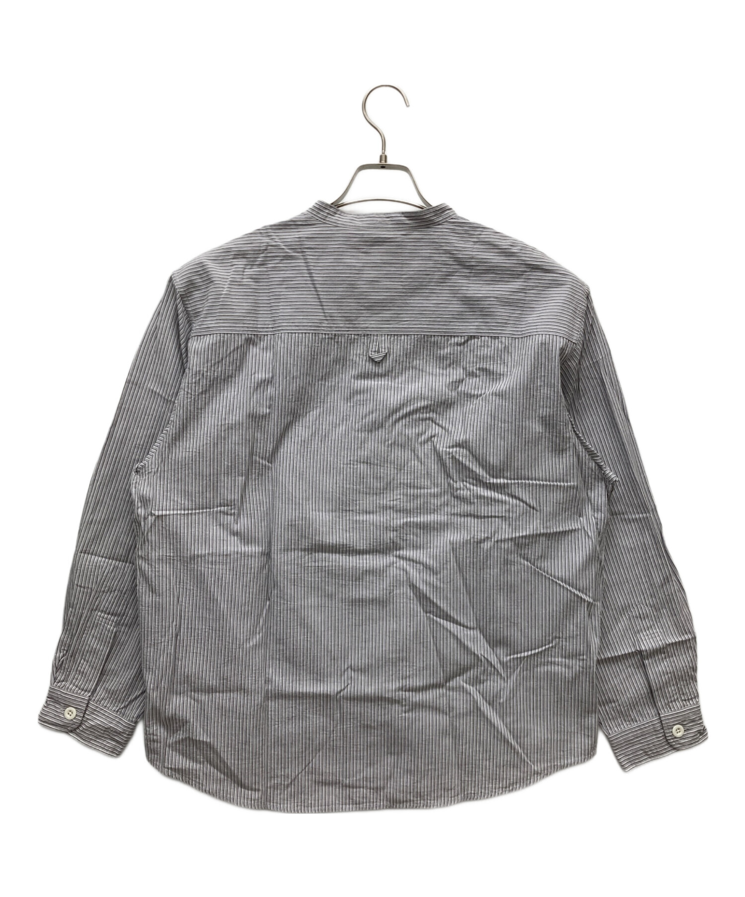 中古・古着通販】DANTON (ダントン) 長袖バンドカラーシャツ グレー