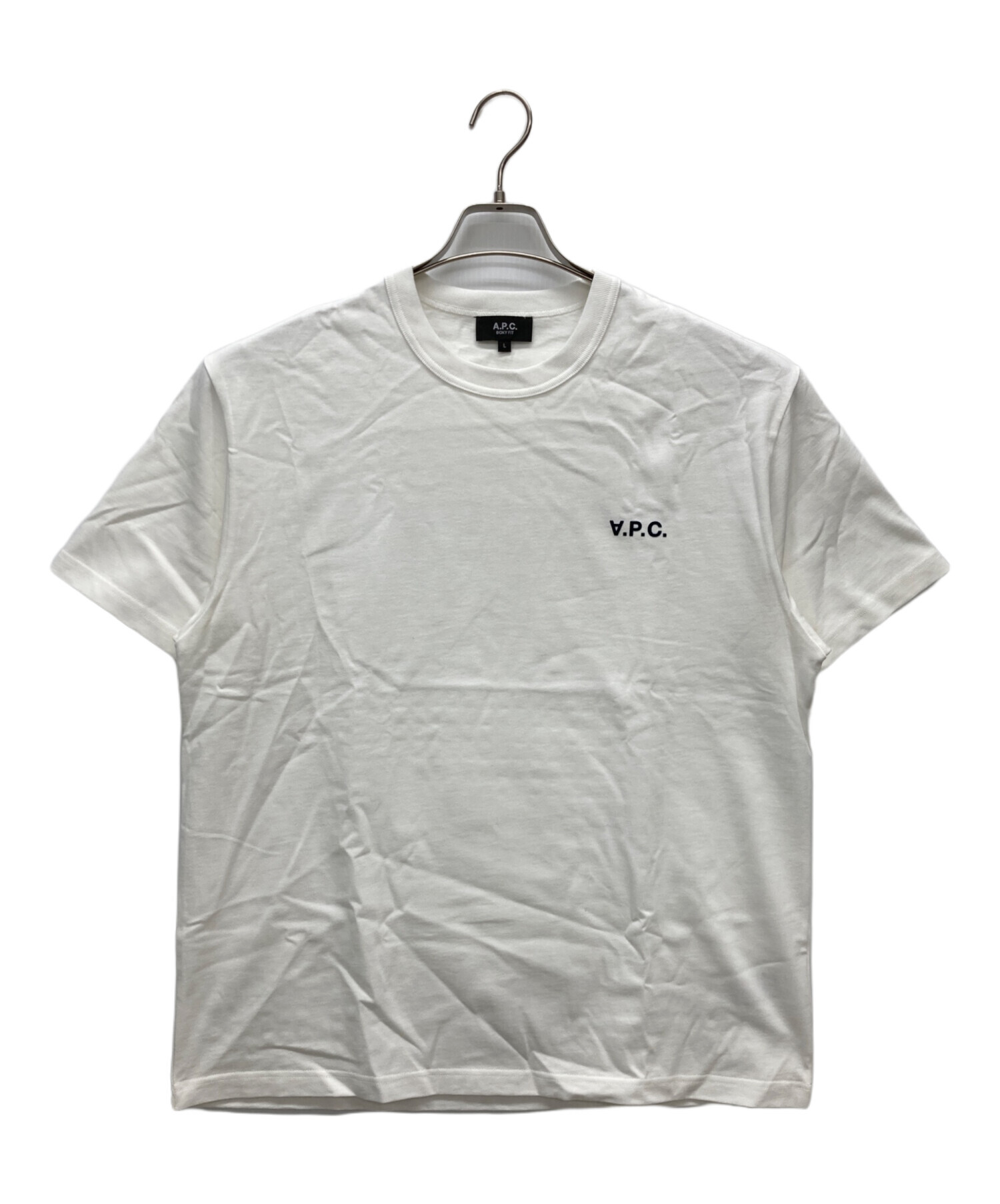 中古・古着通販】A.P.C. (アーペーセー) 反転ロゴTシャツ ホワイト 