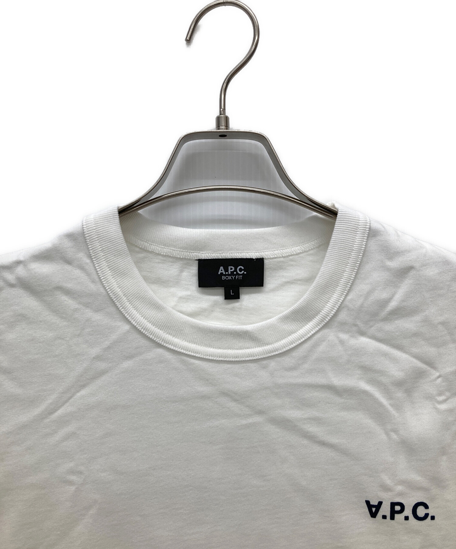 中古・古着通販】A.P.C. (アーペーセー) 反転ロゴTシャツ ホワイト 