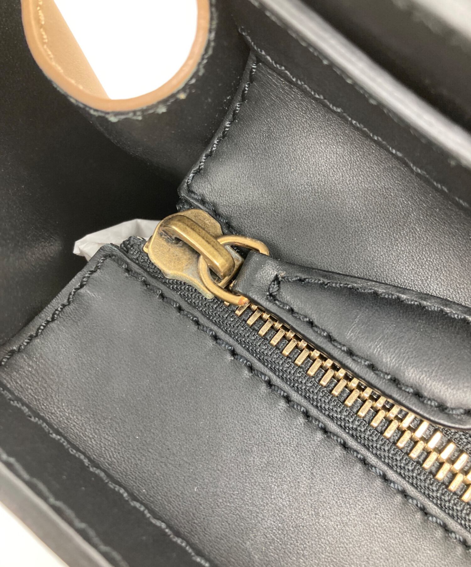 中古・古着通販】CELINE (セリーヌ) ハンドバッグ ホワイト×ブラック 