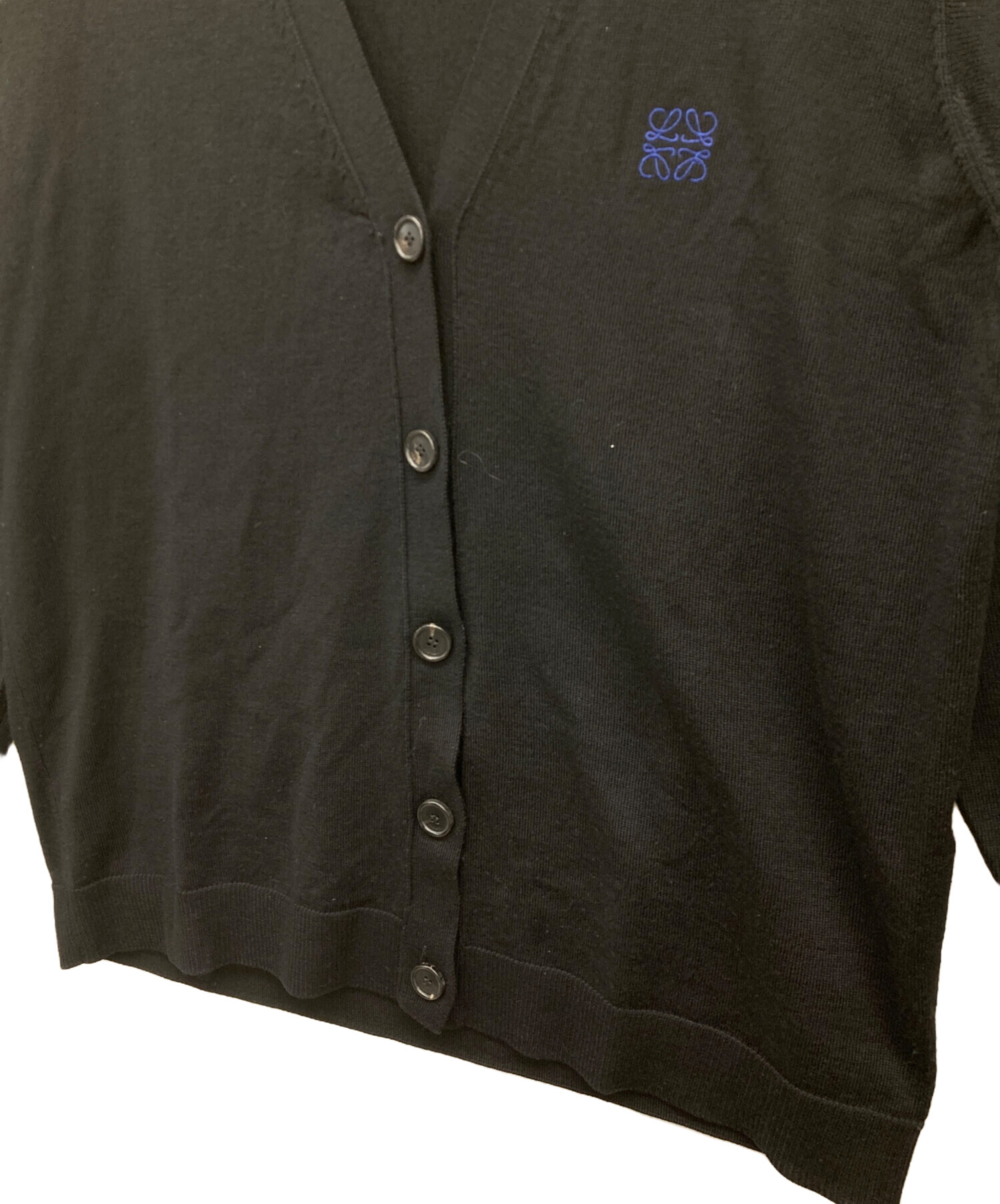 中古・古着通販】LOEWE (ロエベ) ウールカーディガン ブラック サイズ