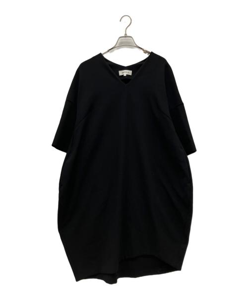 ENFOLD黒 ワンピース 半袖 36 中古・古着通販】ENFOLD (エンフォルド) 半袖ワンピース ブラック