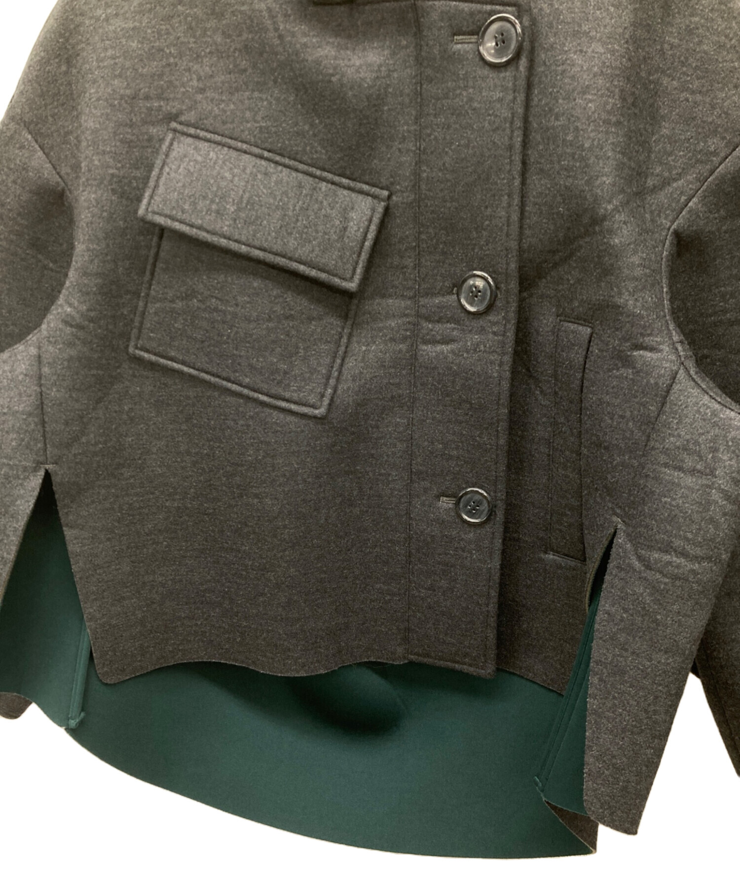 エンフォルド ウールボンディングショートコート 38 ENFOLD 
