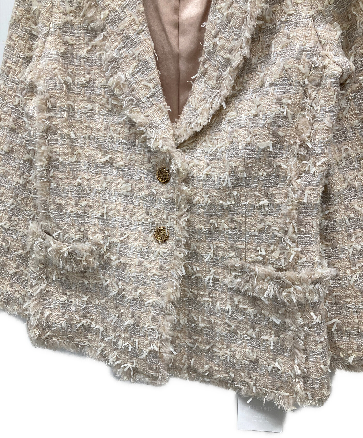 【新品未使用】CELFORD ツイードジャケット 中古・古着通販】CELFORD (セルフォード) ツイードジャケット