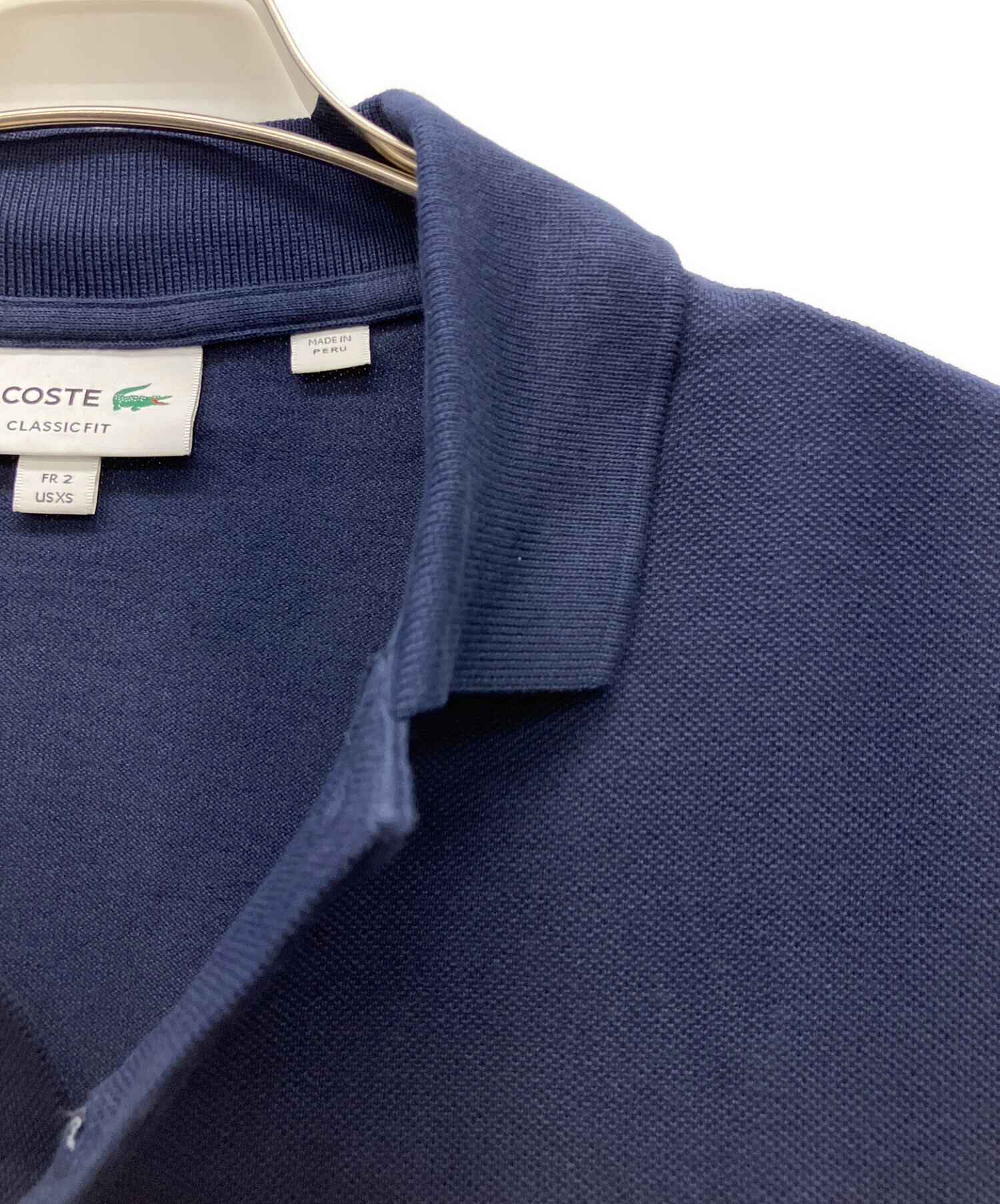 中古・古着通販】LACOSTE (ラコステ) 半袖ポロシャツ ネイビー サイズ