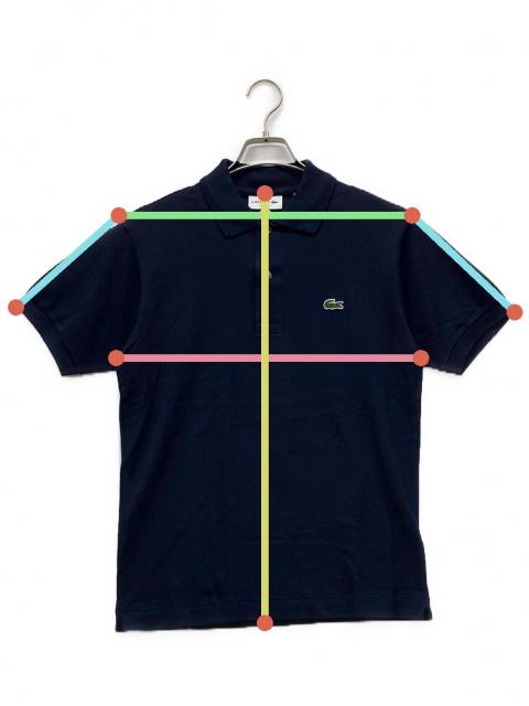 中古・古着通販】LACOSTE (ラコステ) 半袖ポロシャツ ネイビー サイズ
