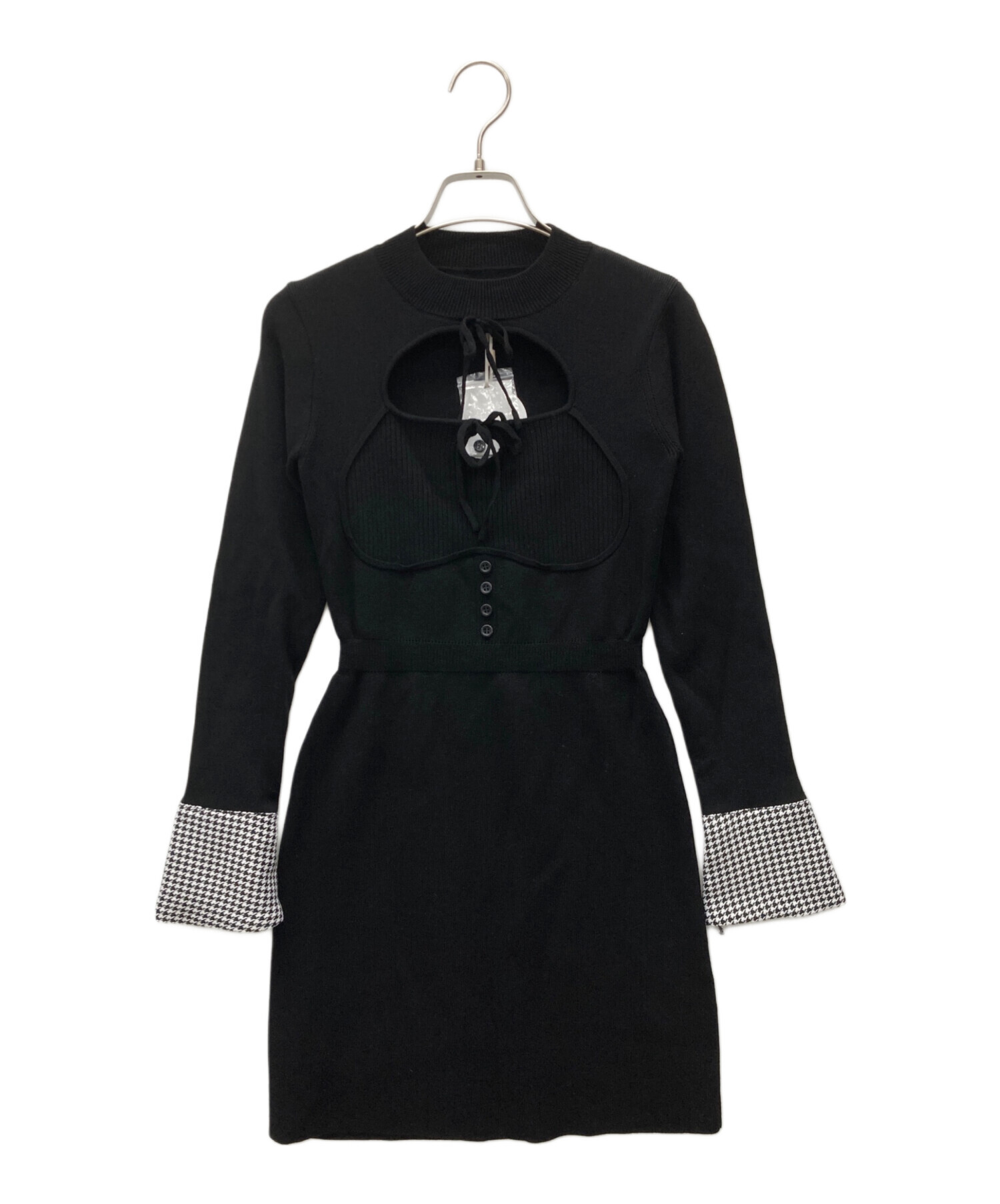 中古・古着通販】darich (ダーリッチ) フロントオープンニットミニ