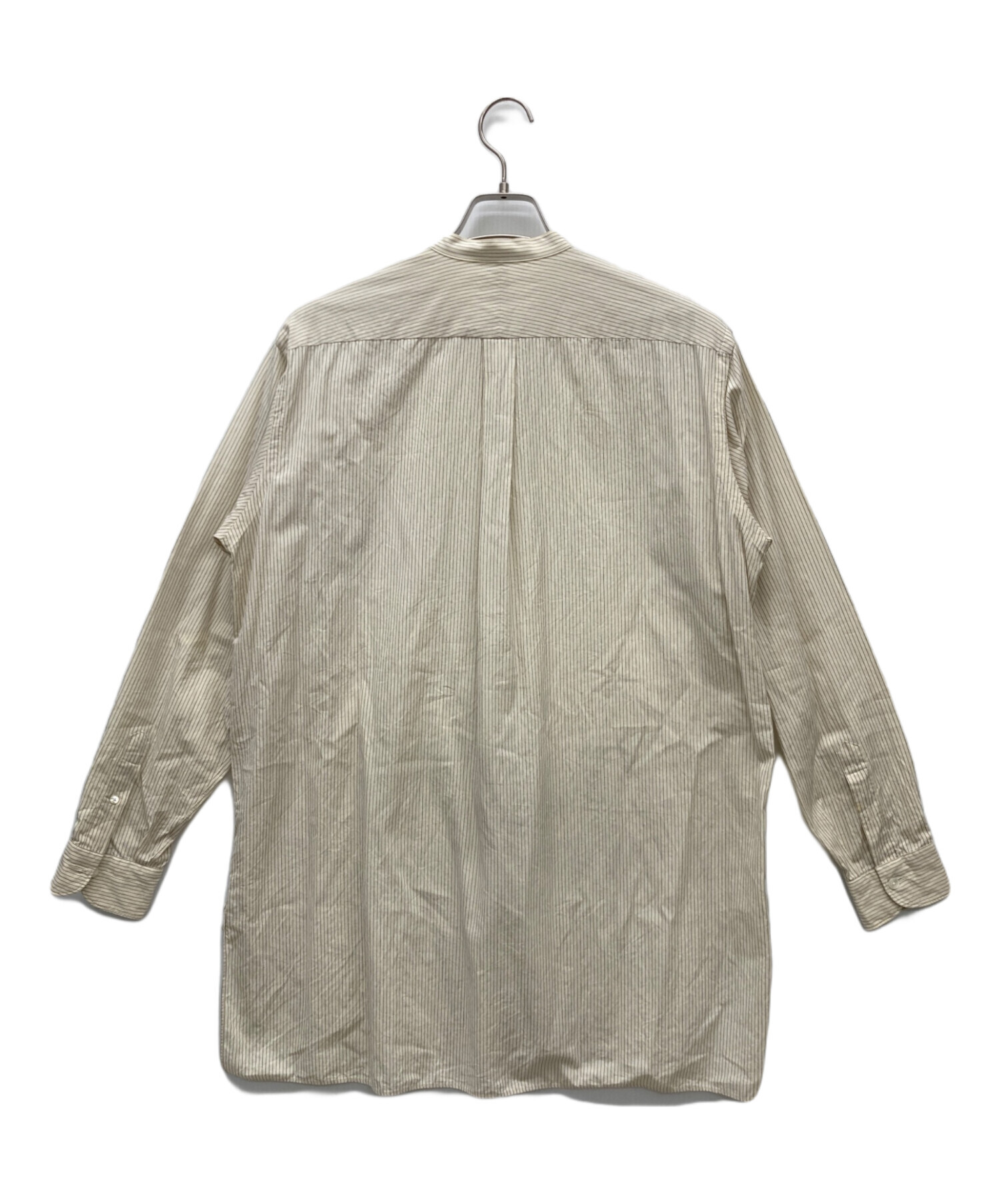【COMOLI】コモリシャツ ベージュ サイズ2 中古・古着通販】COMOLI (コモリ) バンドカラーシャツ ベージュ サイズ