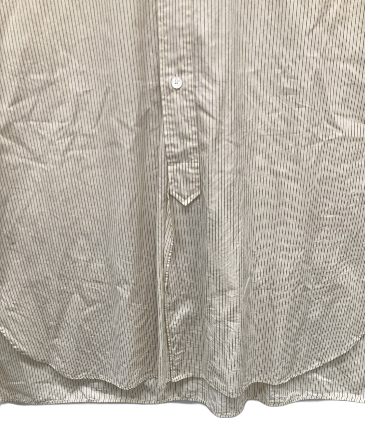 中古・古着通販】COMOLI (コモリ) バンドカラーシャツ ベージュ サイズ