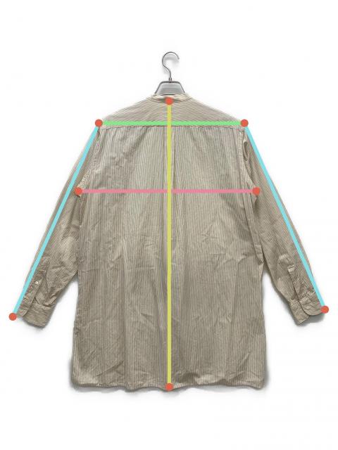 中古・古着通販】COMOLI (コモリ) バンドカラーシャツ ベージュ サイズ