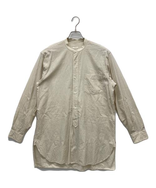 中古・古着通販】COMOLI (コモリ) バンドカラーシャツ ベージュ サイズ