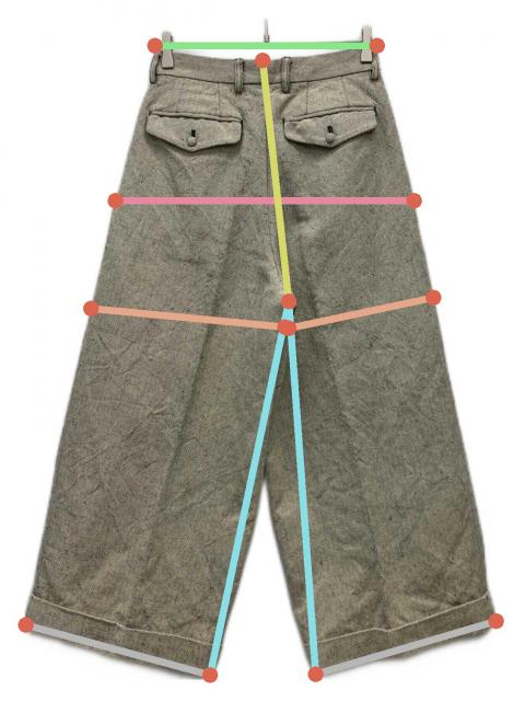 中古・古着通販】FUMIKA UCHIDA (フミカウチダ) CHAMBRAY 3-TUCK PANTS