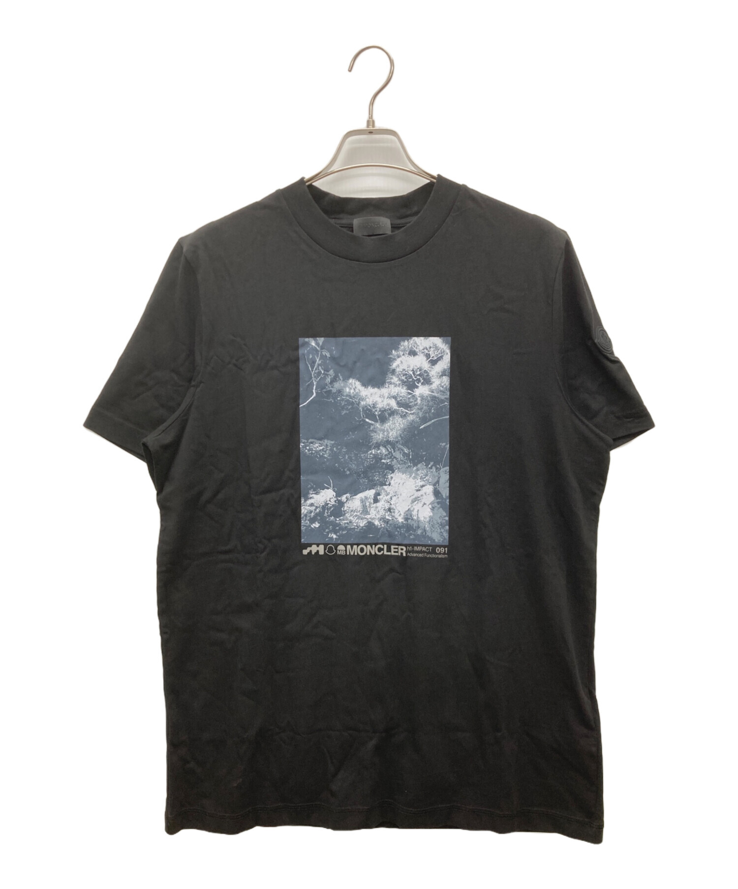 中古・古着通販】MONCLER (モンクレール) プリントカットソー ブラック