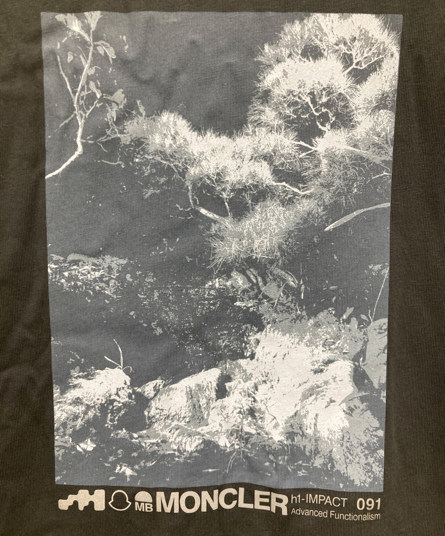 中古・古着通販】MONCLER (モンクレール) プリントカットソー ブラック