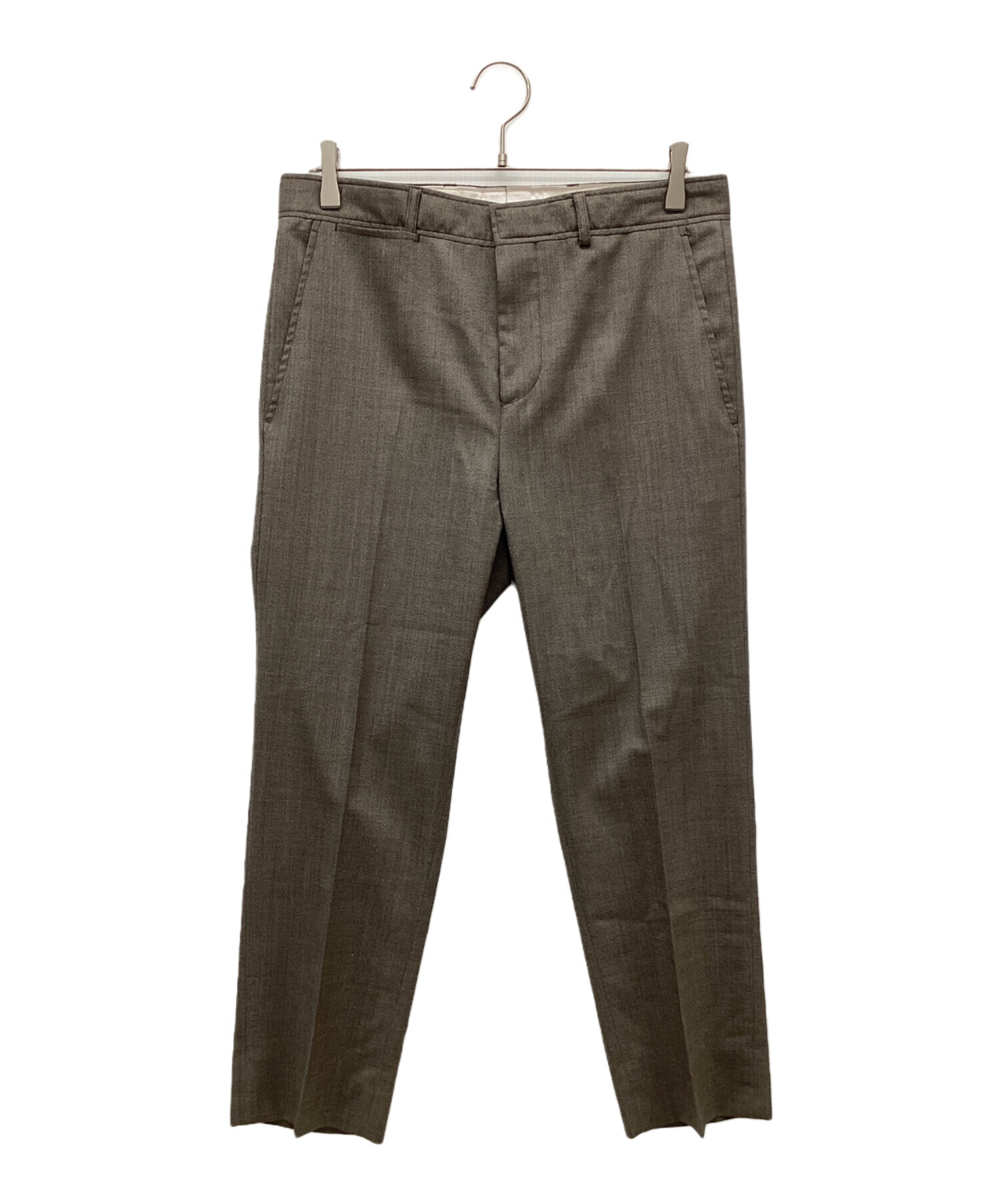 MAISON KITSUNE グレー スラックス 中古・古着通販】maison kitsune (メゾンキツネ) スラックス グレー