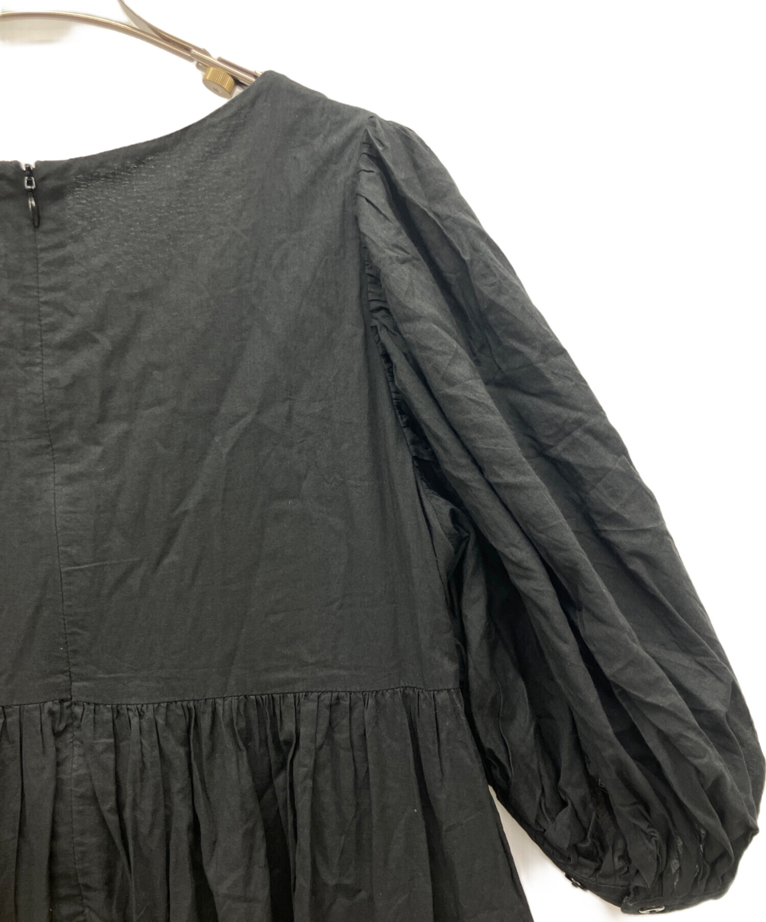 中古・古着通販】MARIHA (マリハ) 半袖ワンピース ブラック サイズ:36