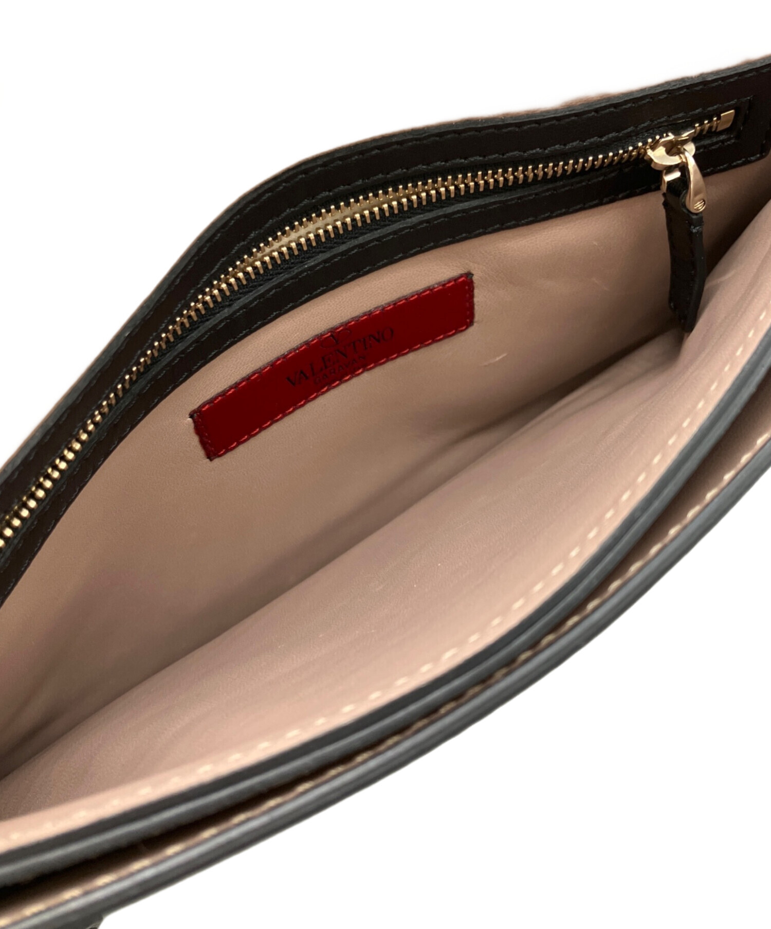 中古・古着通販】VALENTINO (ヴァレンティノ) クラッチバッグ ブラック