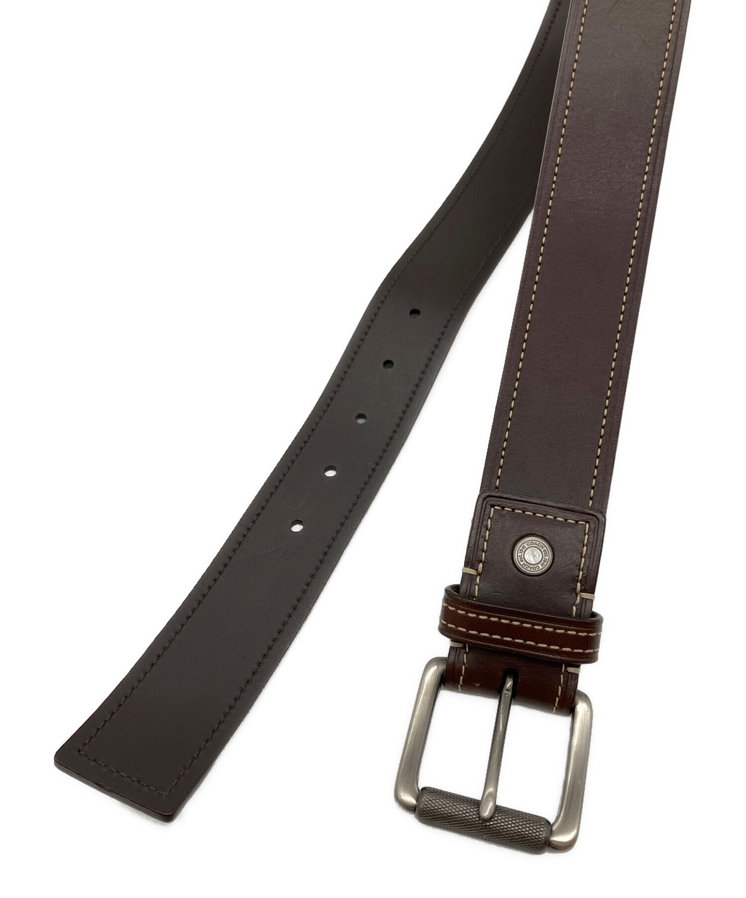 中古・古着通販】COACH (コーチ) レザーベルト ブラウン｜ブランド