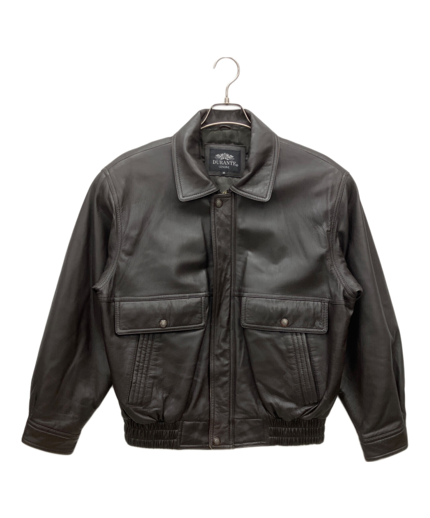 中古・古着通販】DURANTE (デュランテ) ラムレザージャケット ブラウン