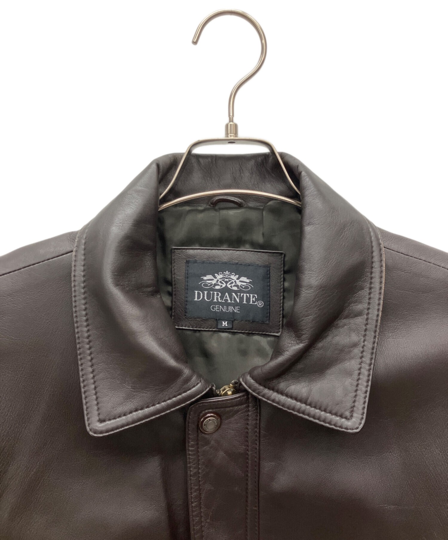 中古・古着通販】DURANTE (デュランテ) ラムレザージャケット ブラウン