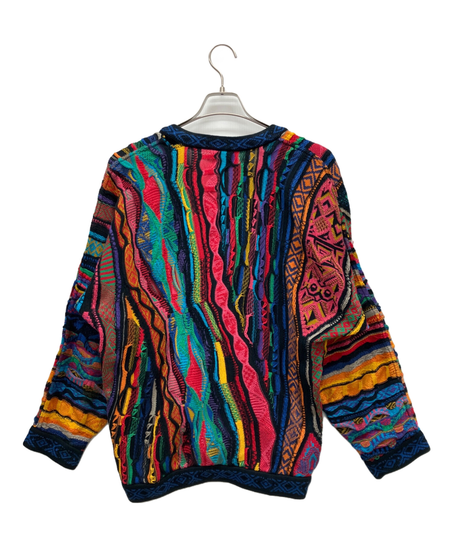 中古・古着通販】Coogi (クージー) 厚手ニット ブルー×オレンジ サイズ 