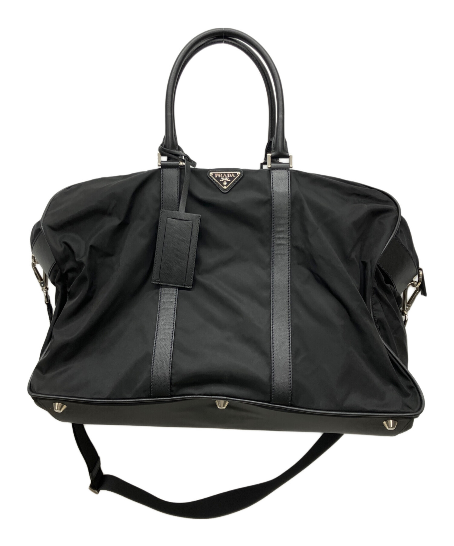 PRADA) 黒 ナイロン ビジネスバッグ レディース 中古・古着通販】PRADA (プラダ) ナイロンビジネスバッグ ブラック