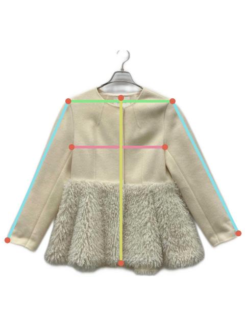 中古・古着通販】CADUNE (カデュネ) プードルペプラムコート ベージュ