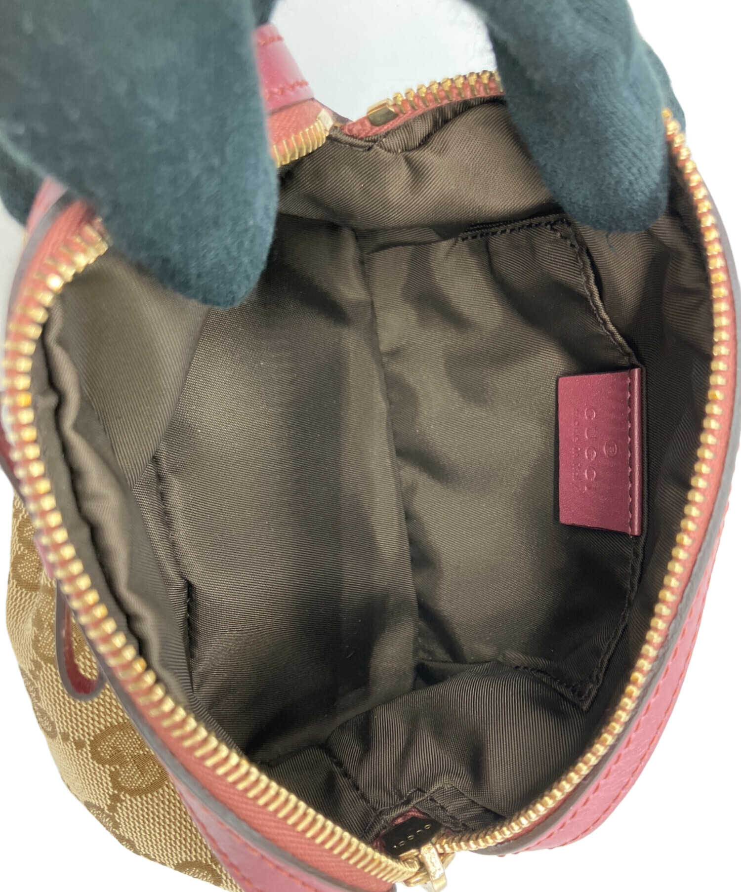 GUCCI 　ラベンダー 　コスメポーチ 中古・古着通販】GUCCI (グッチ) コスメポーチ ベージュ×ピンク