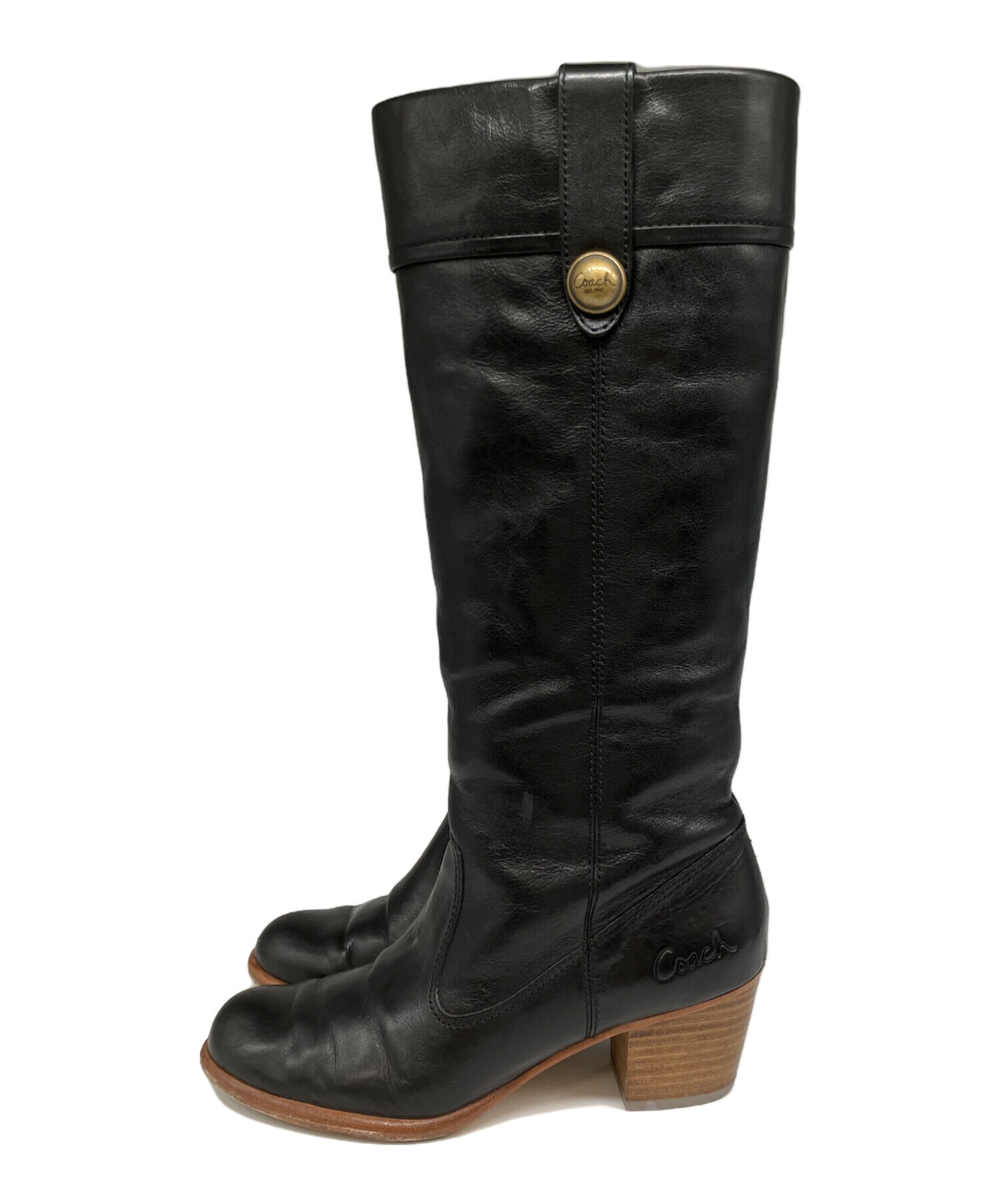 送料込み☆COACH ブラックレザーブーツ 公式】COACH – コーチ | コナー ブーツ