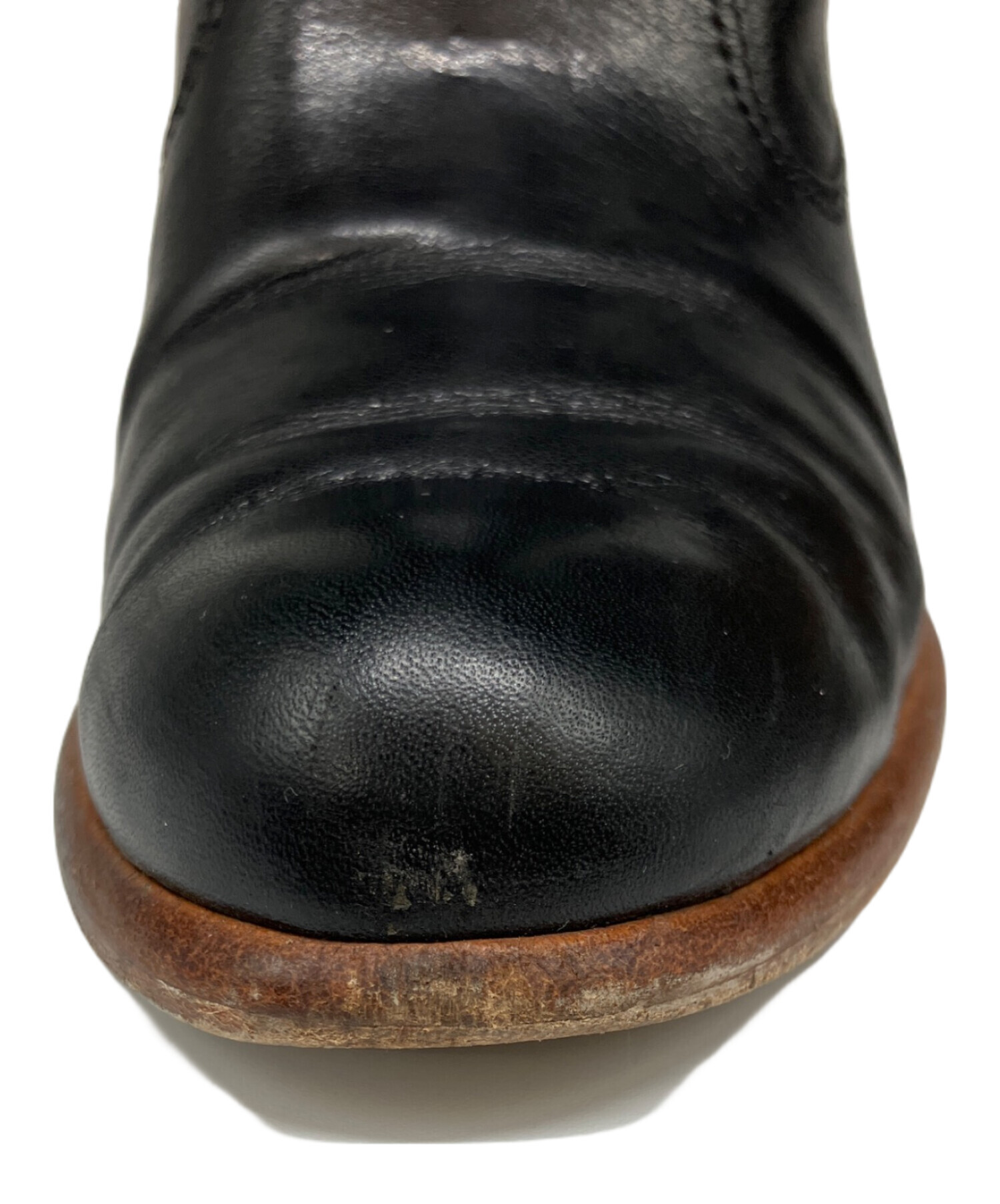 中古・古着通販】COACH (コーチ) レザーブーツ ブラック サイズ:6.5