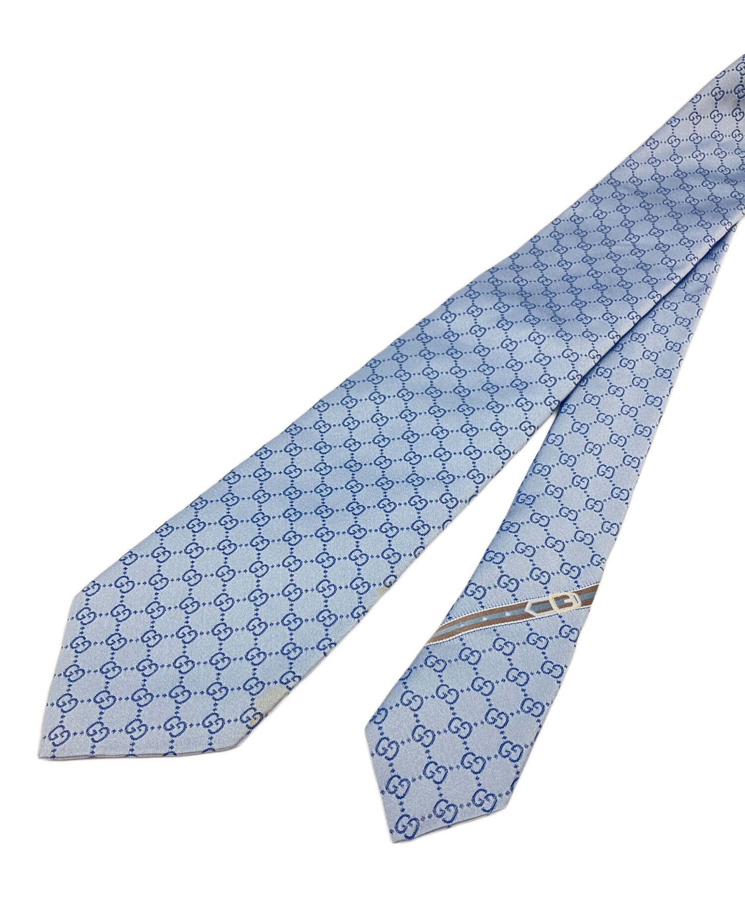 GUCCI ネクタイ 水色パターン付き 中古・古着通販】GUCCI (グッチ) ネクタイ スカイブルー サイズ:FREE