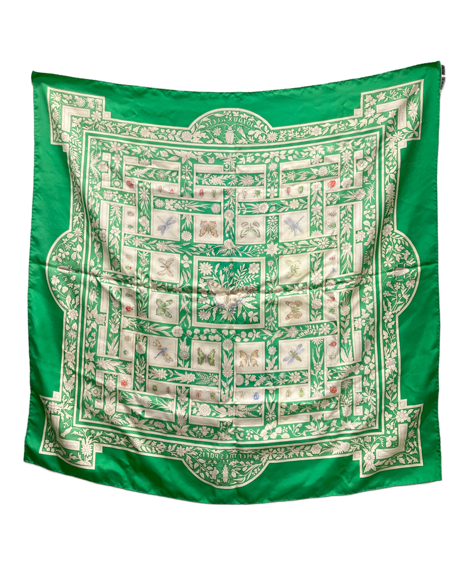 HERMÈS シルク スカーフ 緑 中古・古着通販】HERMES (エルメス) スカーフ グリーン｜ブランド