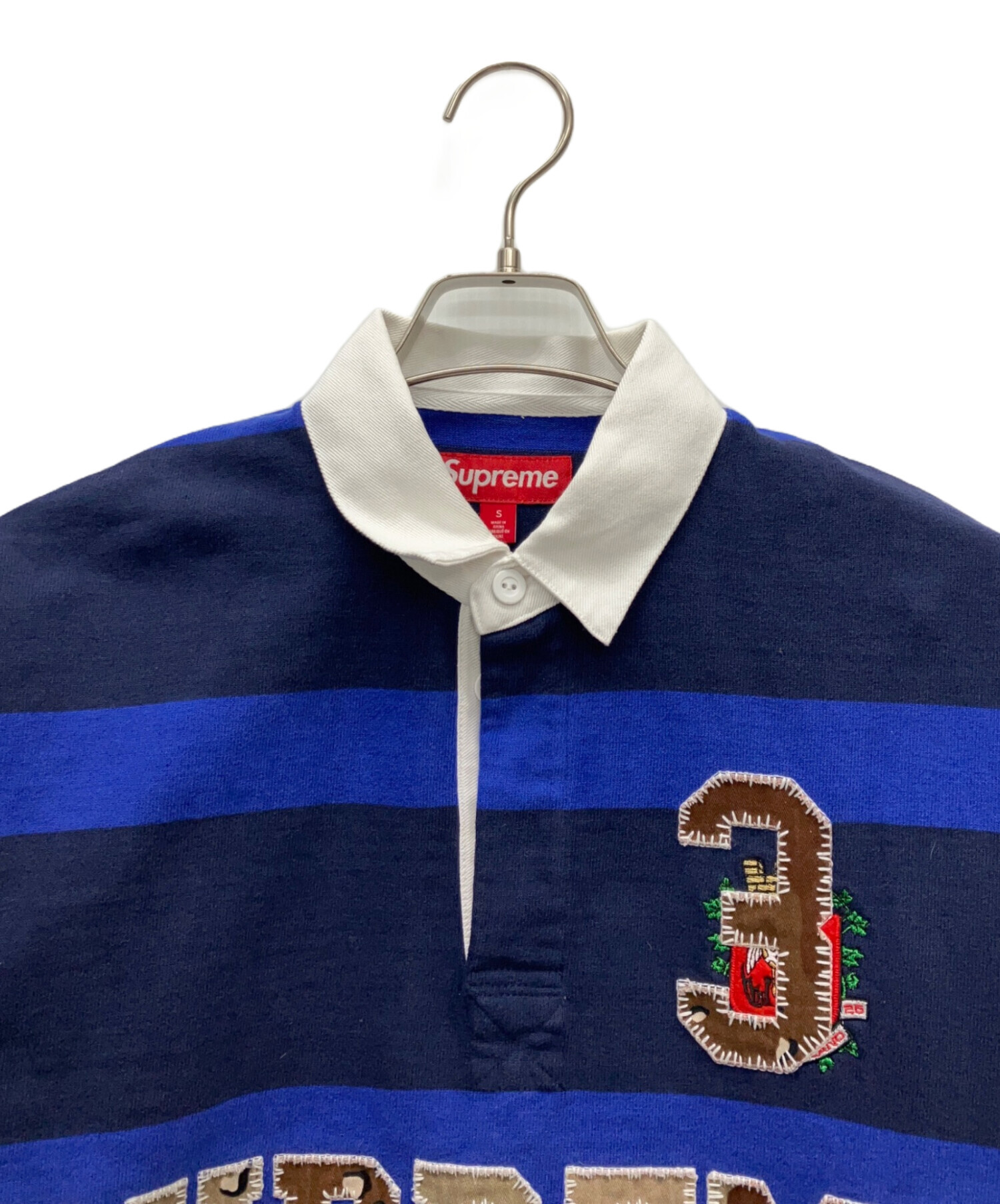 中古・古着通販】SUPREME (シュプリーム) STRIPE RUGBY FW25 ネイビー