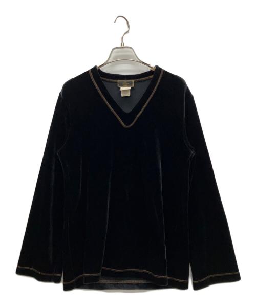 FENDIベルベットカットソー 中古・古着通販】FENDI (フェンディ) ベロアカットソー ネイビー