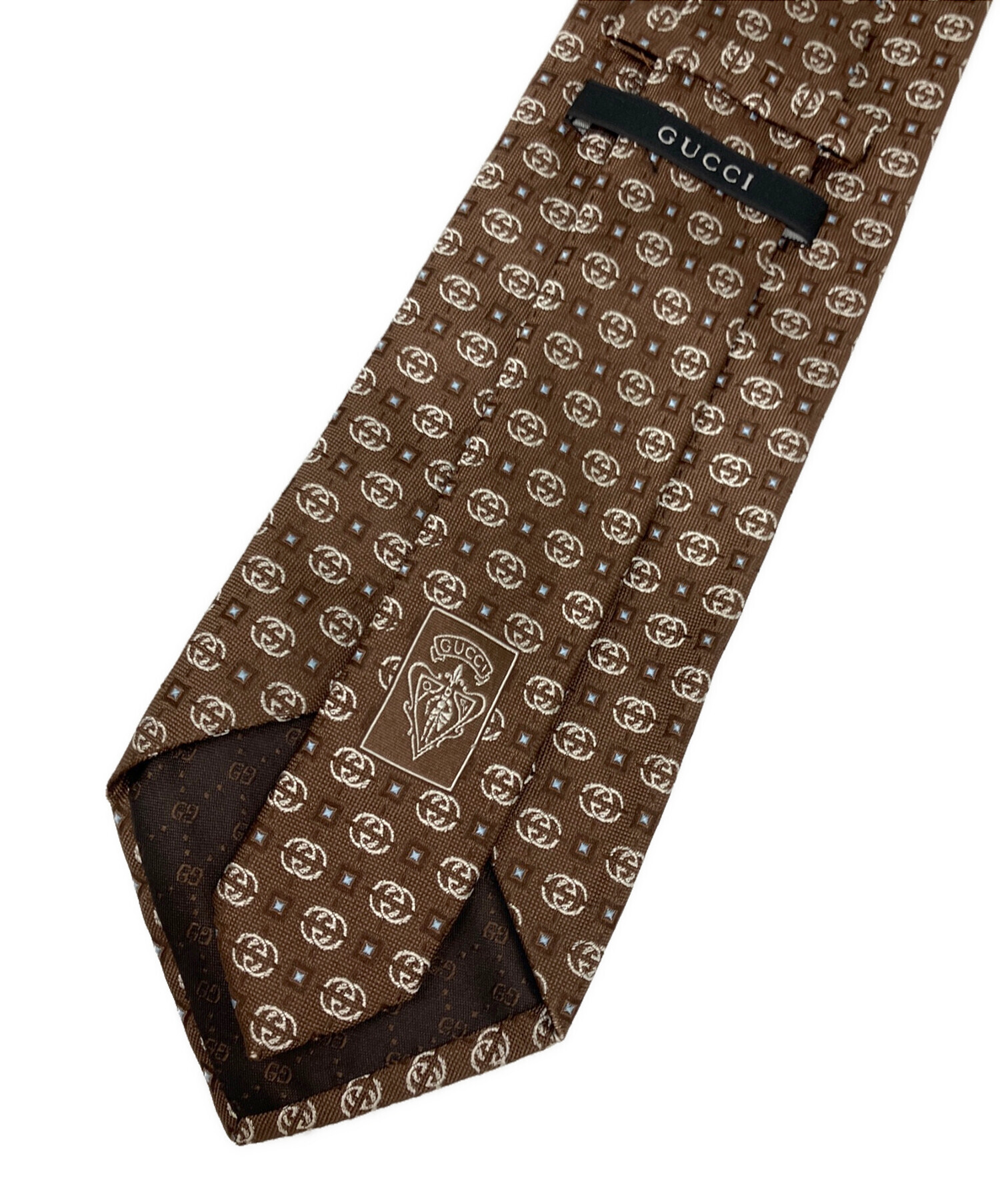 D*y様 GUCCI グッチ　ネクタイ　ブラウン・ベージュ 楽天市場】グッチ ネクタイ GUCCI ベージュ/ブラウン (7cm) GINNY GG86