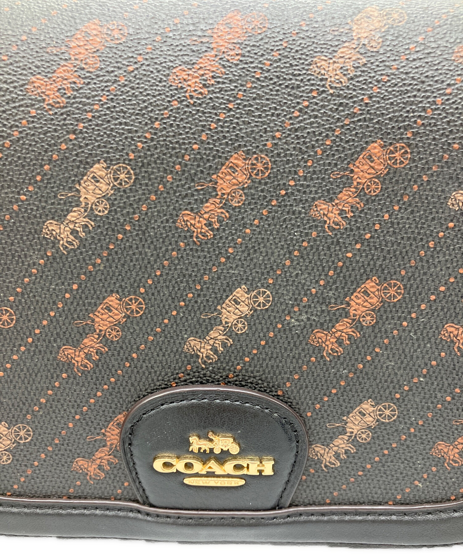 中古・古着通販】COACH (コーチ) ホース&キャリッジショルダーバッグ