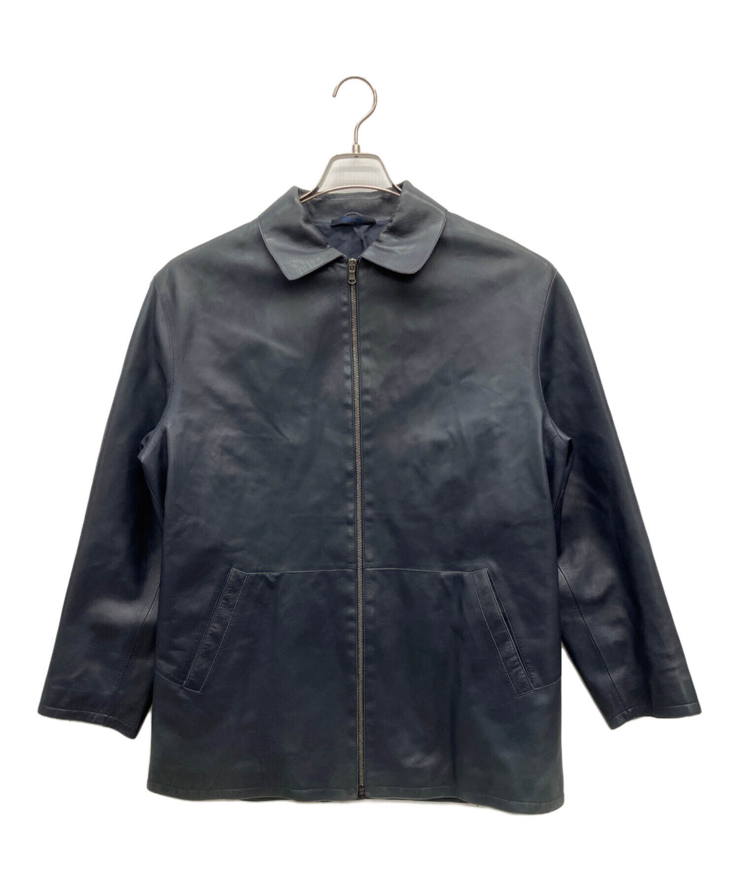 HUGO BOSS ヒューゴボス レザー ジャケット ナイロン HUGO BOSS(ヒューゴボス) レザージャケット ブラック サイズ 48