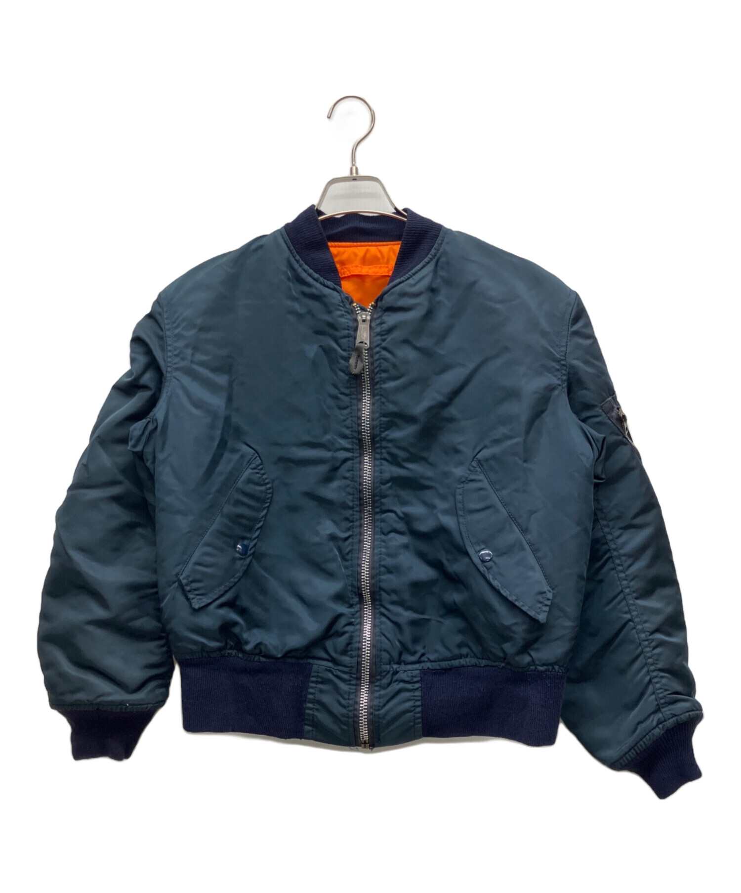 中古・古着通販】ALPHA (アルファ) USA製MA-1ジャケット ブルー サイズ