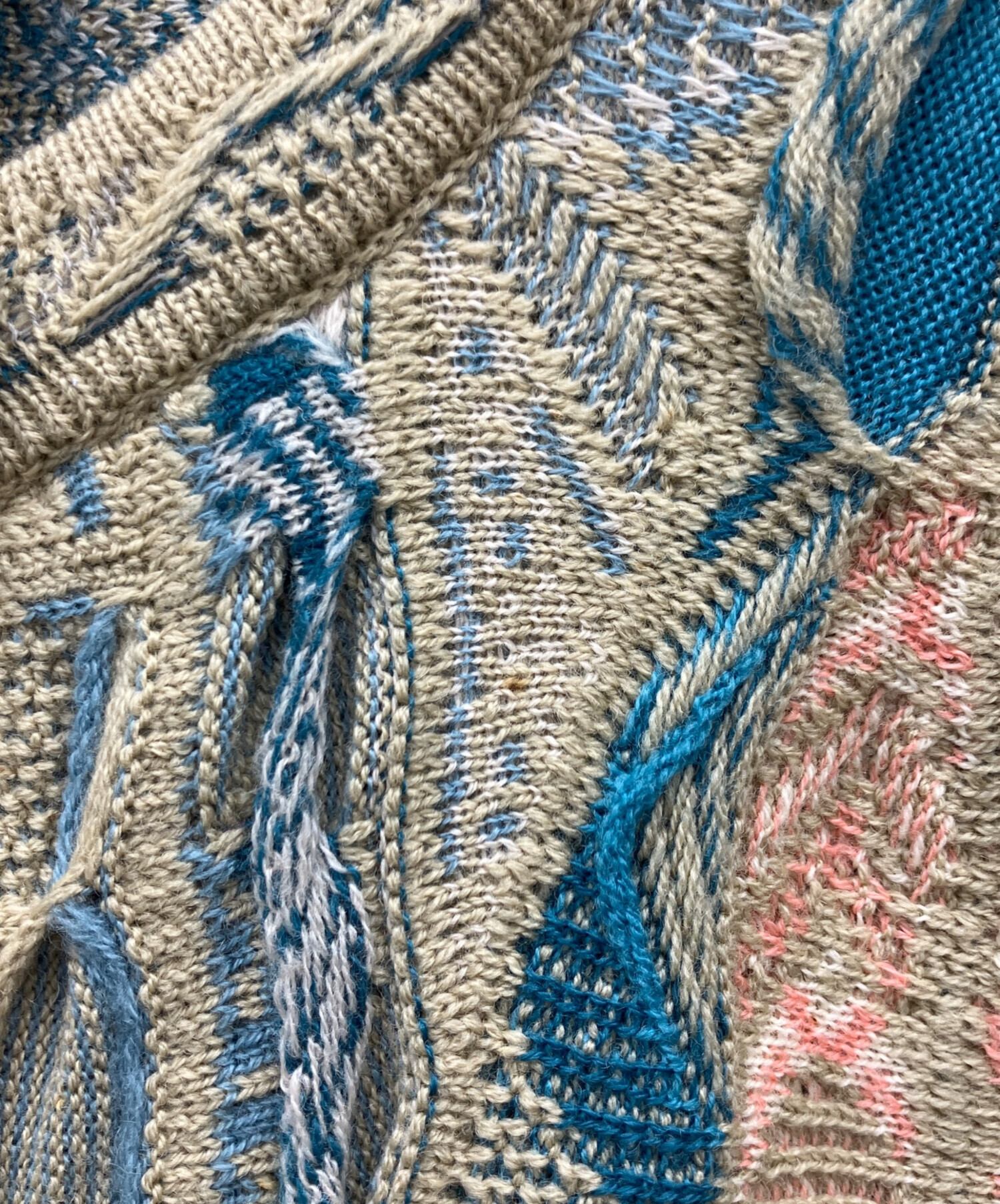 中古・古着通販】Coogi (クージー) 3D厚手カーディガン ベージュ 