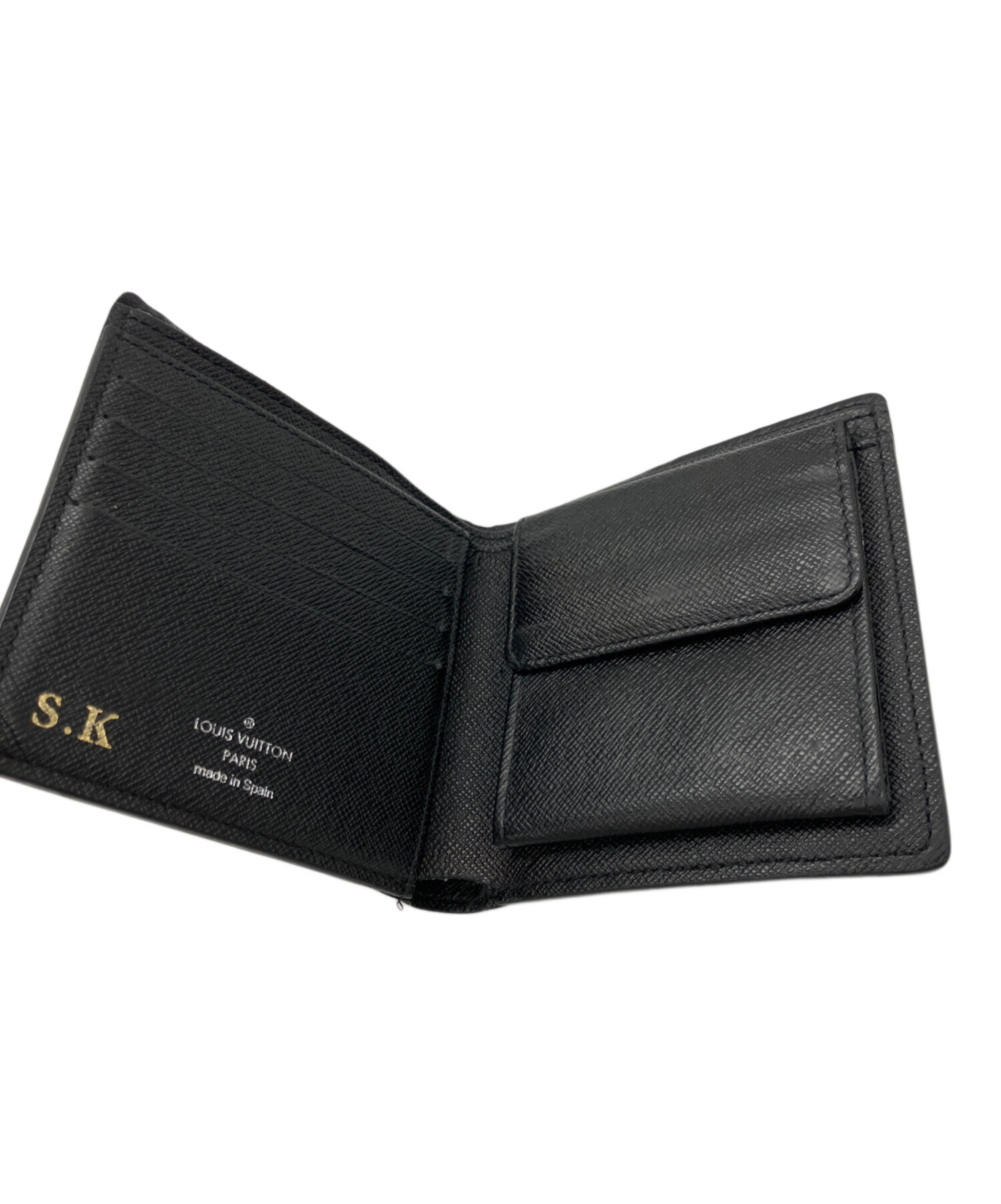 中古・古着通販】LOUIS VUITTON (ルイ ヴィトン) 2つ折り財布 ブラック