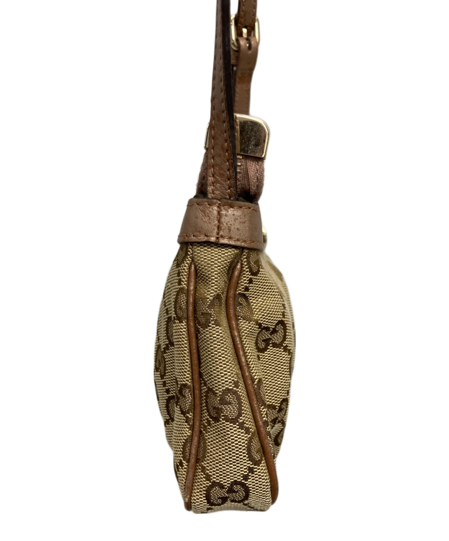 中古・古着通販】GUCCI (グッチ) ショルダーポーチ ベージュ×ピンク 
