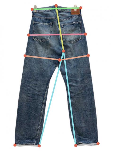 中古・古着通販】FULLCOUNT (フルカウント) デニムパンツ インディゴ