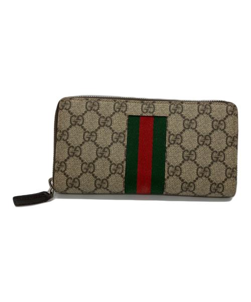 中古！GUCCI長財布 中古・古着通販】GUCCI (グッチ) 長財布 GGキャンバス ブラック サイズ