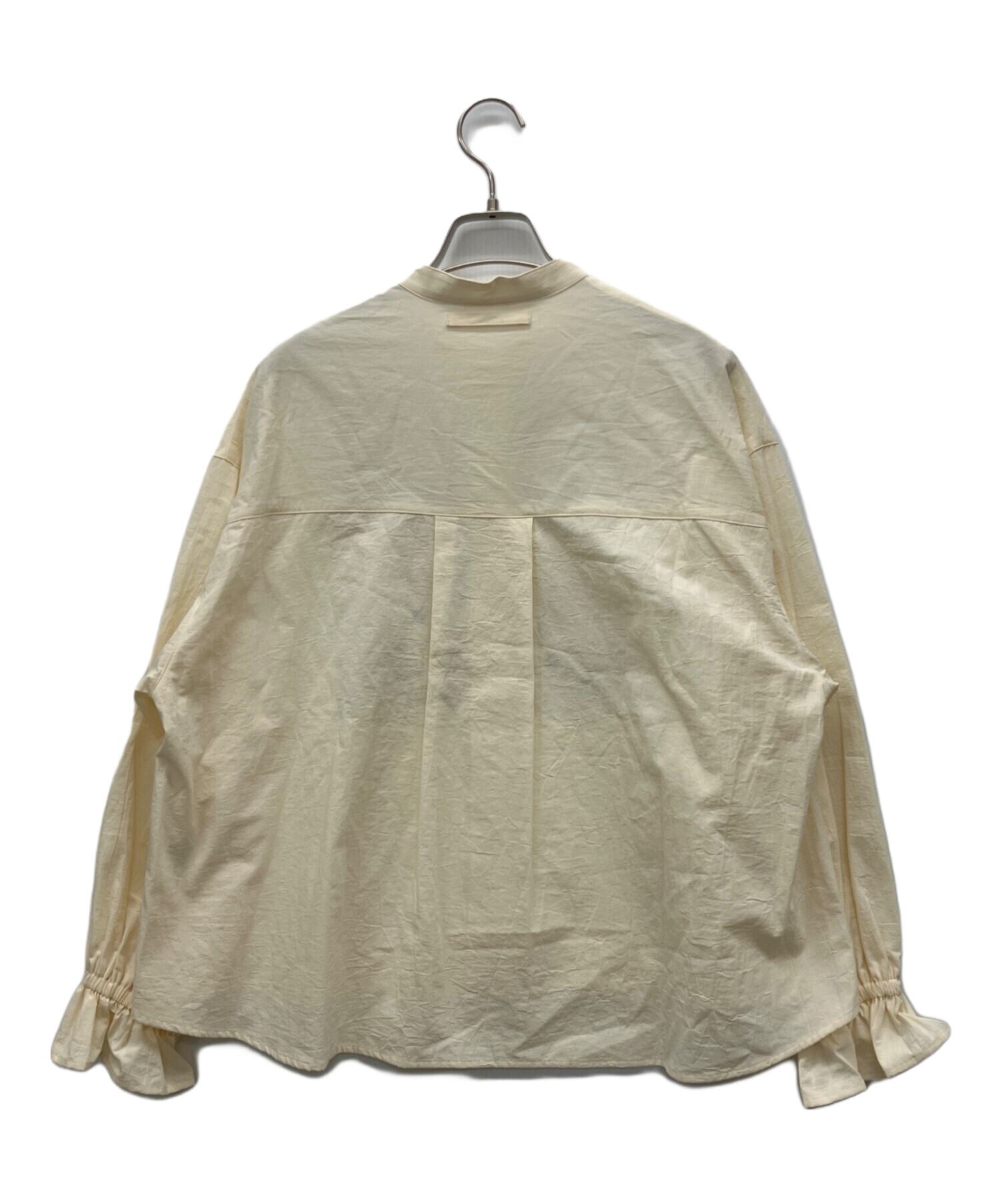 中古・古着通販】haupia (ハウピア) バンドカラーシャツ ベージュ 