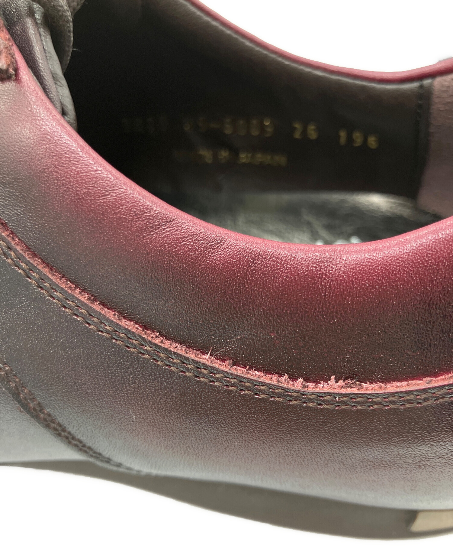 中古・古着通販】Otsuka (オオツカ) レザースニーカー バーガンディー