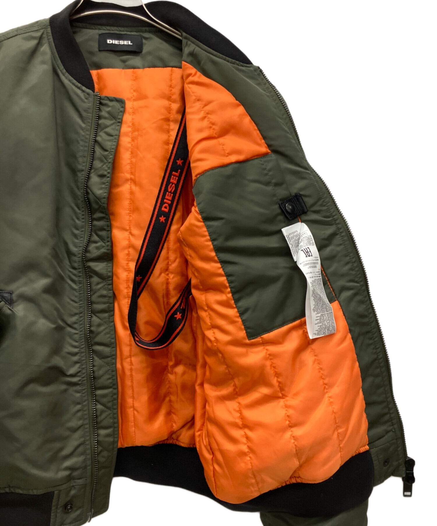 中古・古着通販】DIESEL (ディーゼル) MA-1ジャケット カーキ サイズ:L